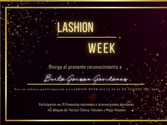 Certificat Lashion Week 2022